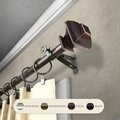 Kd Encimera 0.8125 in. Vicky Curtain Rod with 28 to 48 in. Extension, Cocoa KD3721172